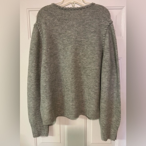 J.Crew Womens Size XL Sweater Preppy Stylish Gray Cardigan Wool Blend New - Picture 7 of 12